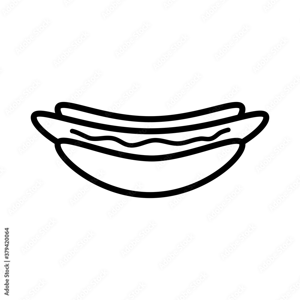 Hot Dog Icon Design Vector Template Illustration Hot Dog Icon Design Vector Template Illustration
