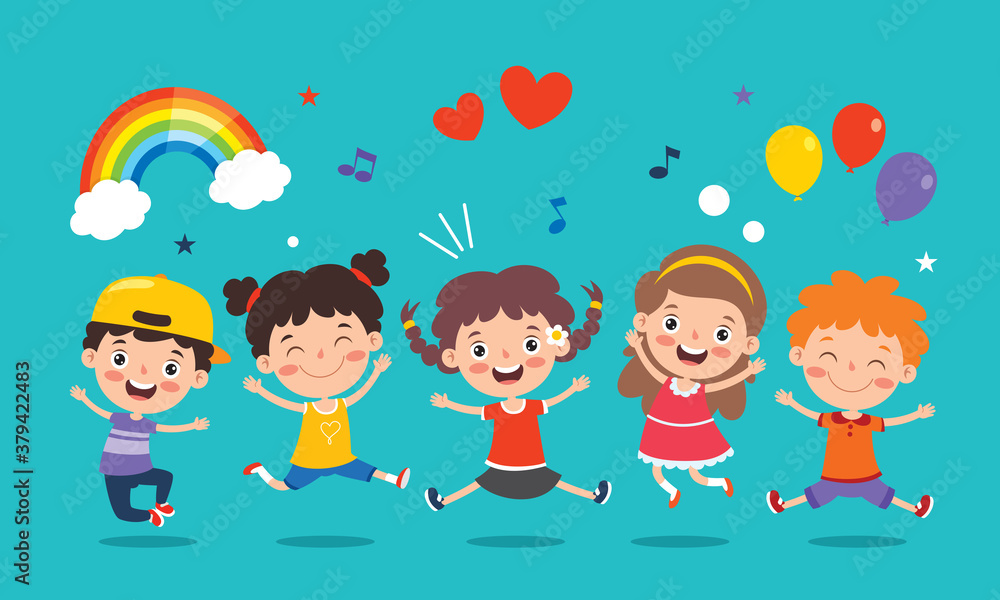 Happy Little Children Having Fun Happy Little Children Having Fun