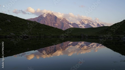 Magnificent Sunset By The Burgseeli Lake In The Canton Of Berne, Above Grindelwald And The Busalp Alp In Switzerland - time lapse photo