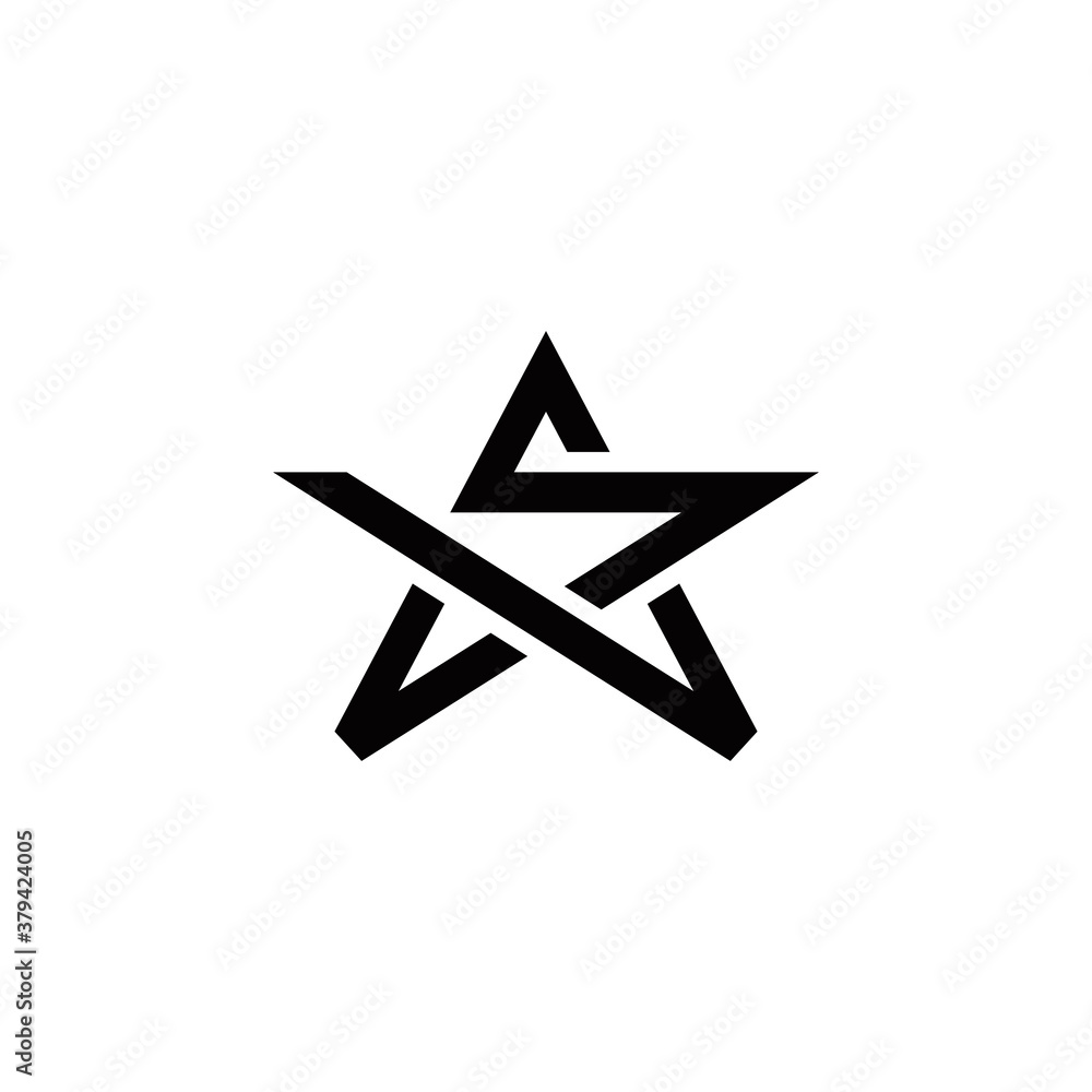 Fototapeta premium l s ls sl initial star logo design vector symbol graphic idea creative