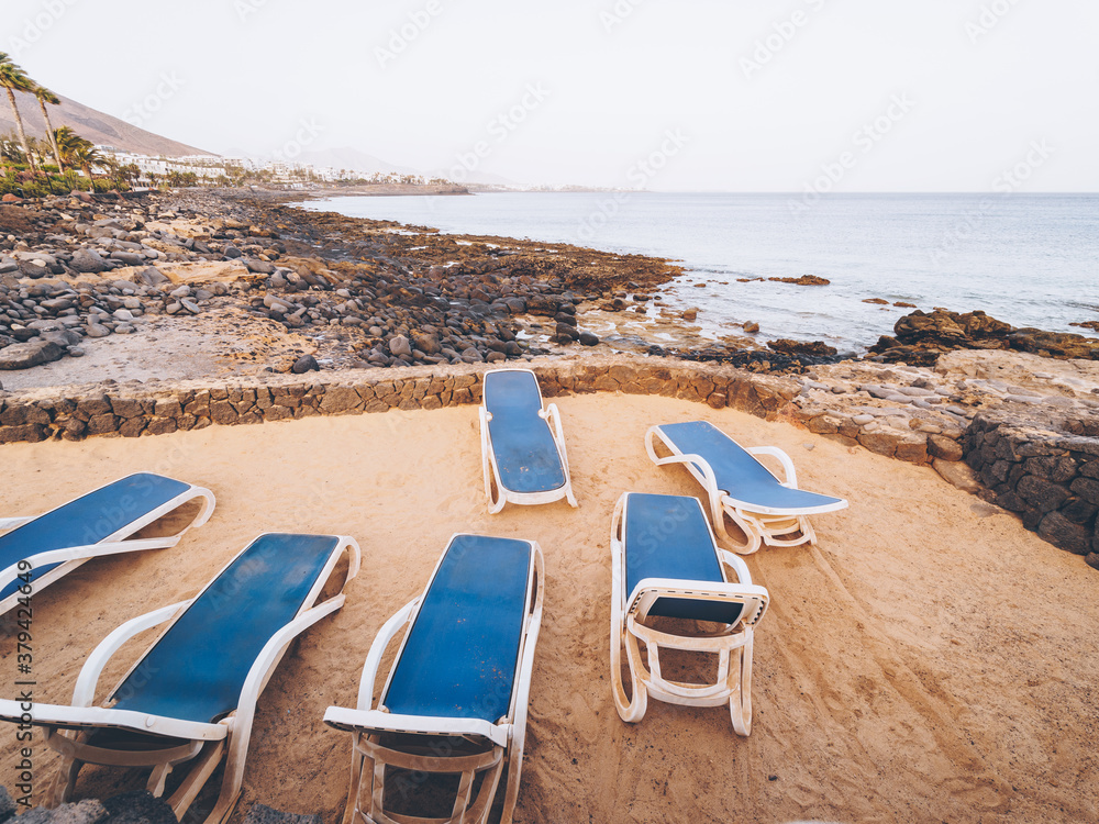 Flamingo Beach in Lanzarote, Canary Islands, Spain
