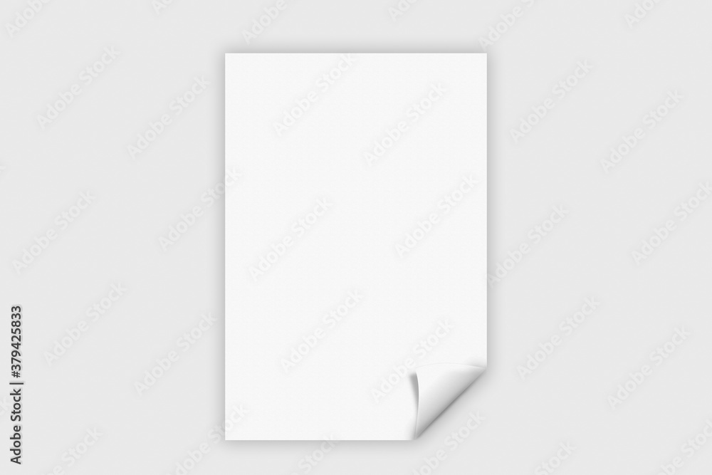 Paper framed by copy space with the bottom right corner turned up Paper framed by copy space with the bottom right corner turned up