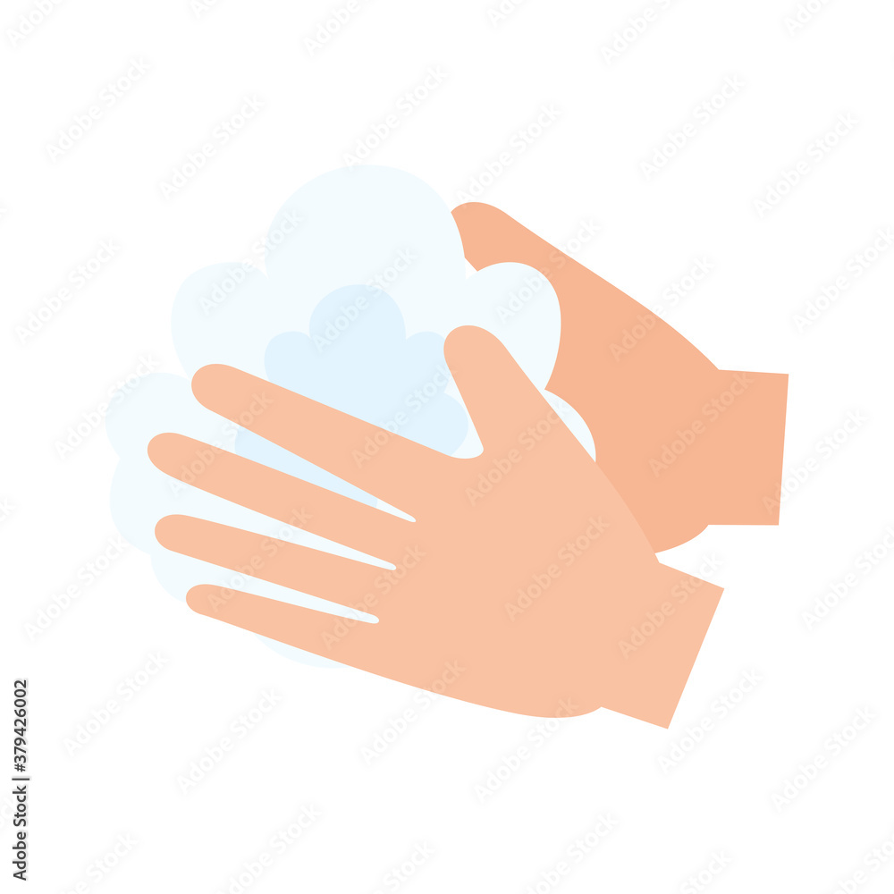 Hands washing with soap design, Hygiene wash health and clean theme Vector illustration Hands washing with soap design, Hygiene wash health and clean theme Vector illustration