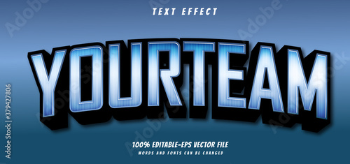 yourteam text effect editable vector file text design vector