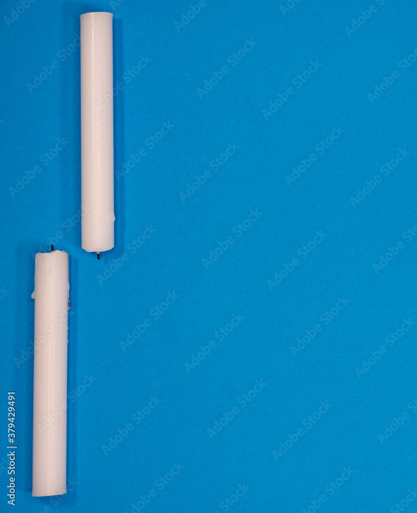 Close up of candles with space for writing. Lighting concept