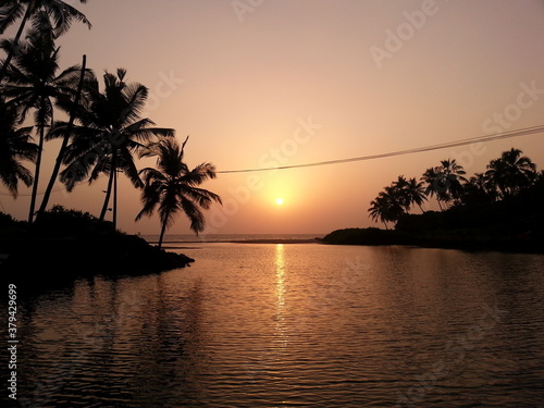 sunset over the sea
