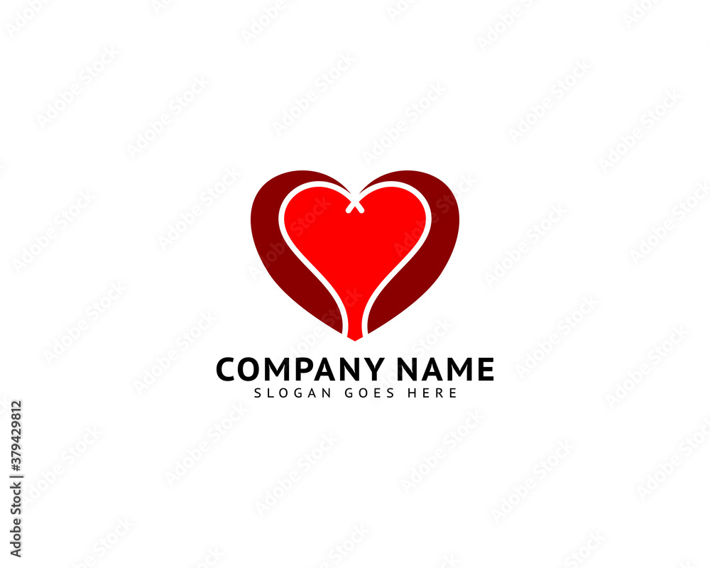 Heart Love Logo Template Vector Icon Design