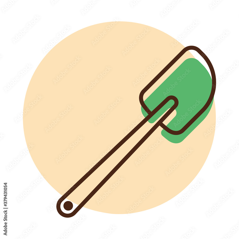 Silicone kitchen spatula vector icon Silicone kitchen spatula vector icon