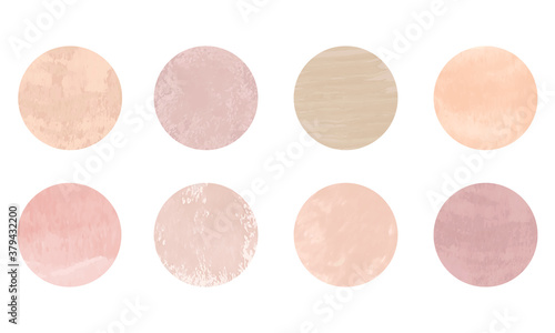 Watercolor story highlight cover icons. Set of abstract watercolor circles design. Highlight cover for social media stories.