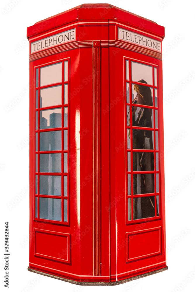 London style phone booth. Communication concept London style phone booth. Communication concept