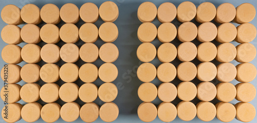 Obraz na płótnie Background of wine corks suitable for inserting lettering w salonie