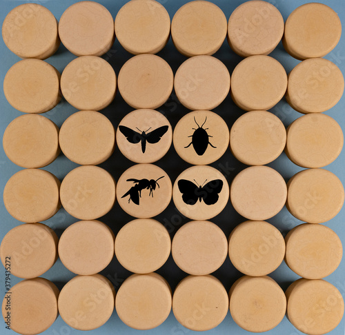 Obraz na płótnie Background of wine corks suitable for inserting lettering w salonie