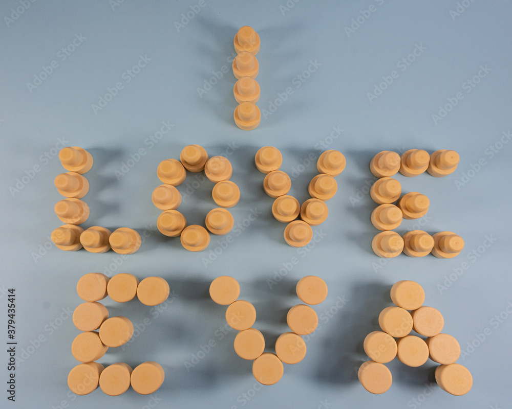 Written made with corks Written made with corks