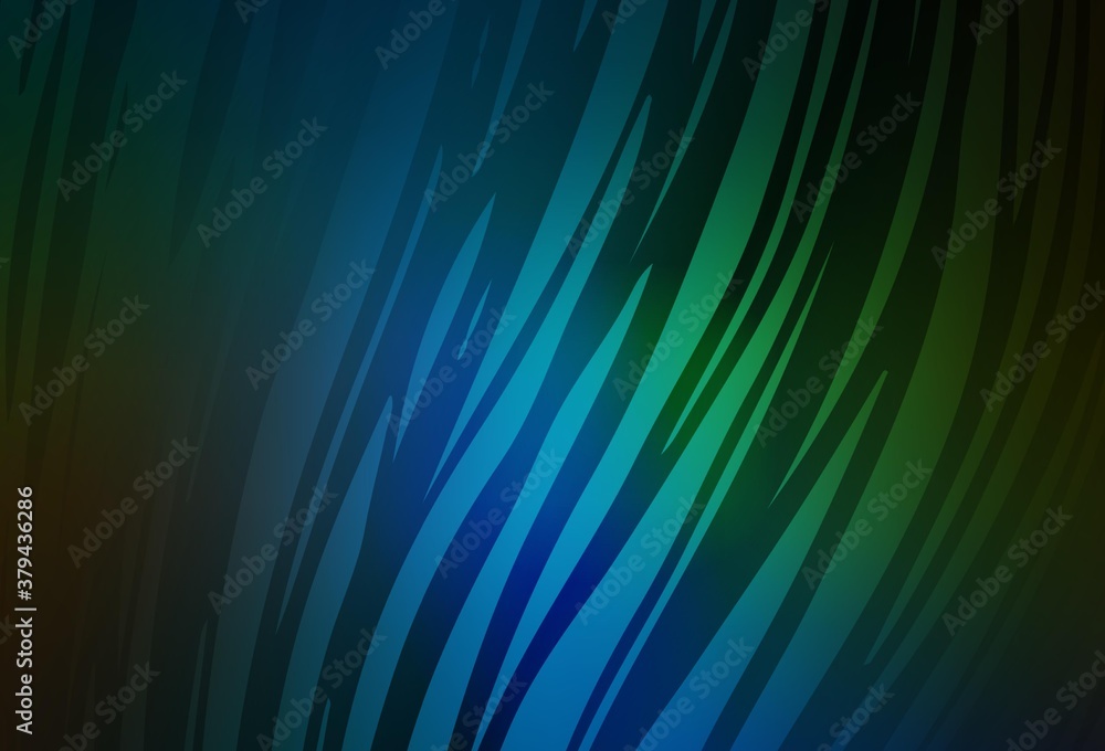 Dark Blue, Green vector colorful abstract background.