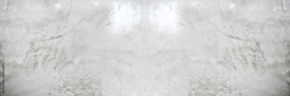 Naklejka premium Old wall panorama texture cement dirty gray with black background abstract grey and silver color design are light with white background.