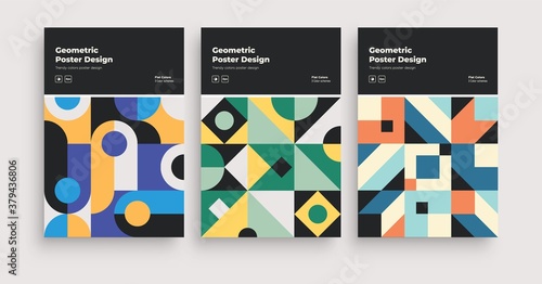 Retro Abstract Geometric pattern cover design. Applicable for Placards, Books, Posters, Flyers Banner etc. Covers.