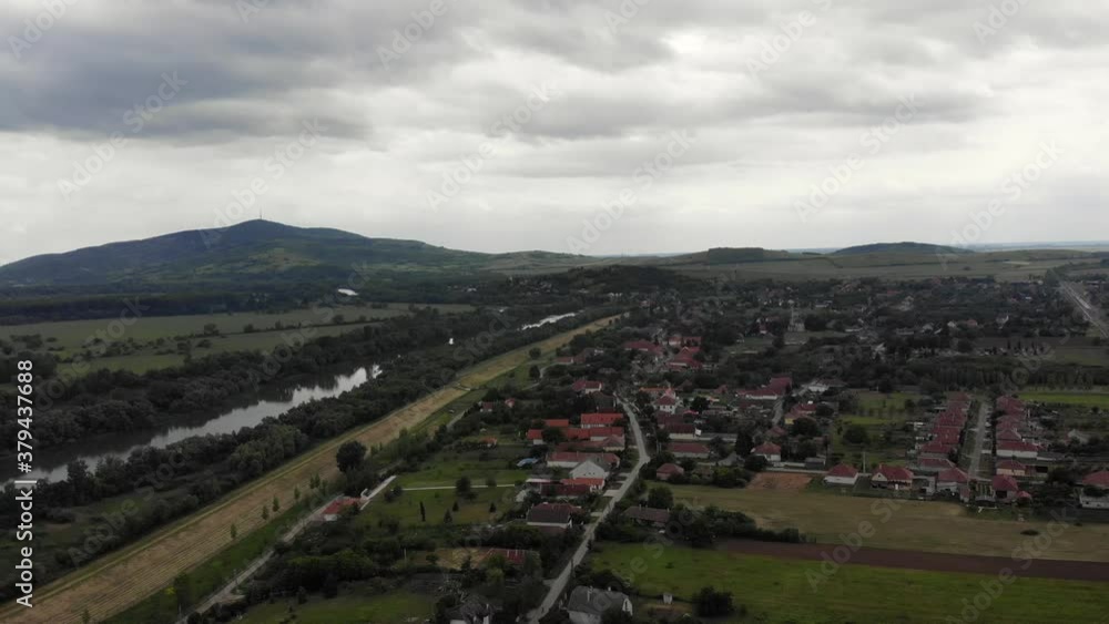 Dramatic Aerial View Of The Famous Tokay, Hungary Dramatic Aerial View Of The Famous Tokay, Hungary