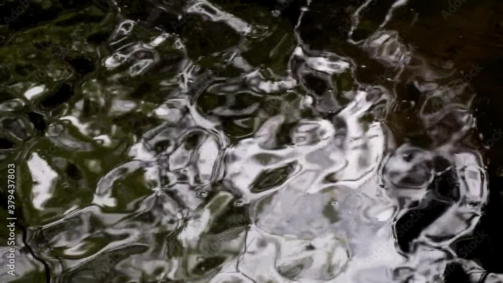 Reflections in flowing creek water. Reflections in flowing creek water.