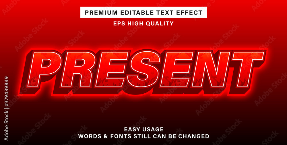 Fototapeta premium Text effect style present