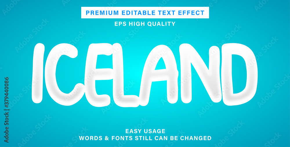 Text effect style iceland Text effect style iceland