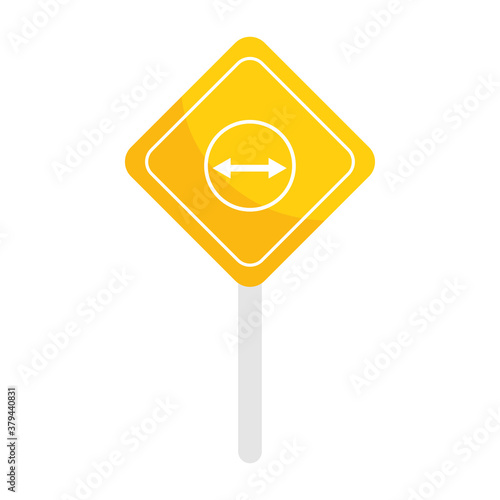 arrow on road sign design, Street message way information direction board transportation travel and guide theme Vector illustration
