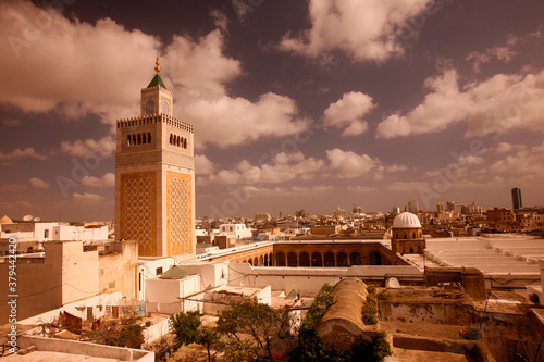 TUNISIA TUNIS CITY MEDINA EZ ZITOUNA MOSQUE photo