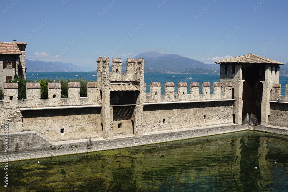view of the Garda Lake from the Sirmione castle
