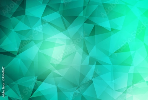 Light Green vector polygonal pattern.