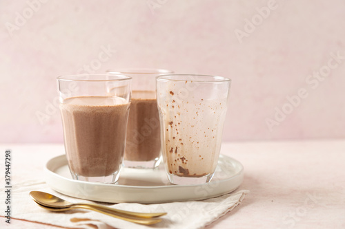 chocolate milk and smoothie