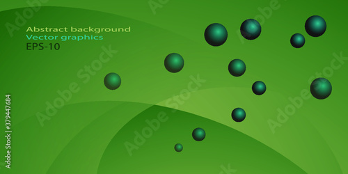 Business card. Abstract background. Gradient background with balls. Flying balls Flyer Banner. Creative background. Vector graphics. Eps-10