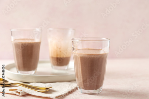 glass of milk and chocolate