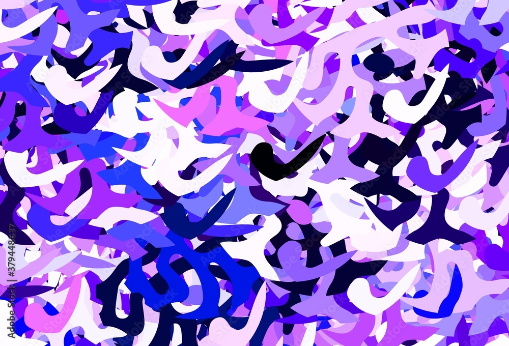 Light Purple vector texture with abstract forms. Light Purple vector texture with abstract forms.