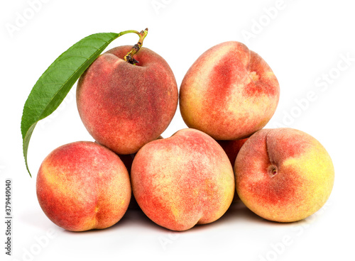 Peach isolated on a white background