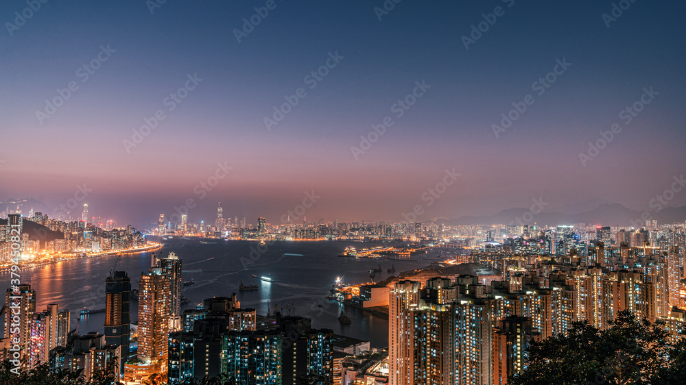 Obraz premium Hong kong at its transformation time