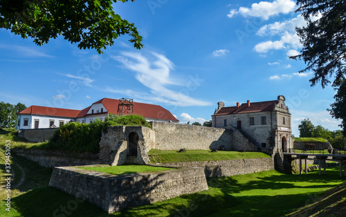 View of Zbarazh Castle with defensive constructions. Fortification system in the territory of western Ukraine photo