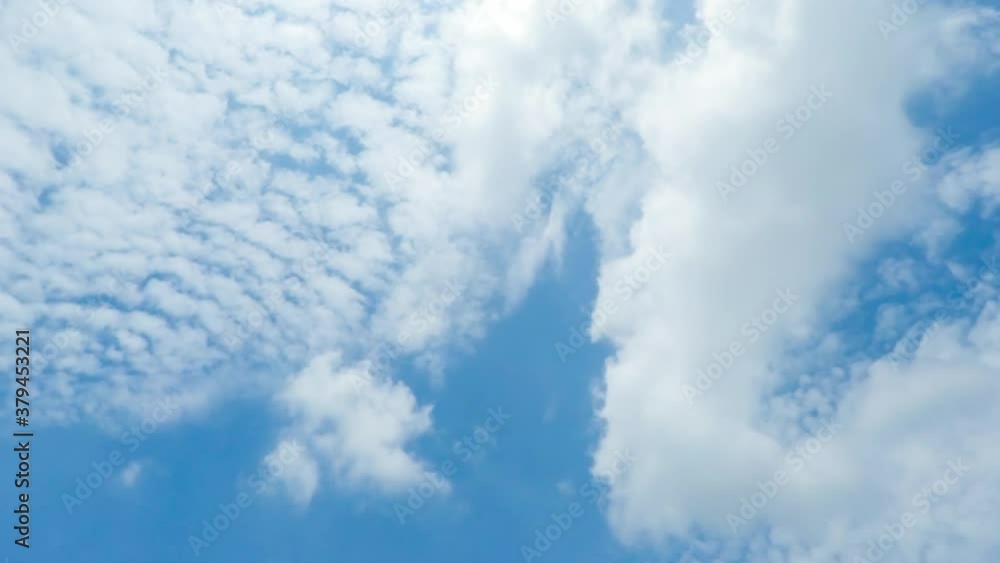 white fluffy clouds moving in beautiful blue sky, cumulus clouds in bright clear sunny summer season, good weather for outdoor activity, skyline nature background white fluffy clouds moving in beautiful blue sky, cumulus clouds in bright clear sunny summer season, good weather for outdoor activity, skyline nature background