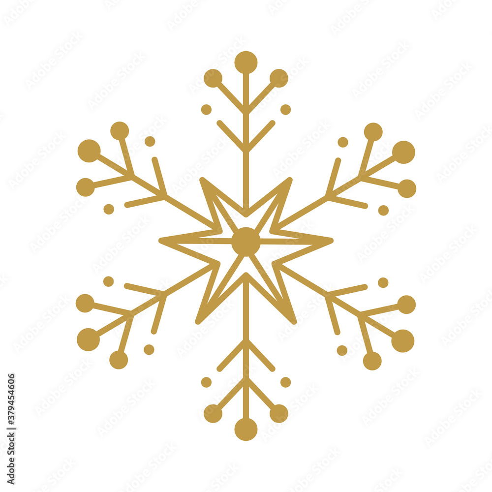merry christmas gold snowflake design, winter season and decoration theme Vector illustration merry christmas gold snowflake design, winter season and decoration theme Vector illustration