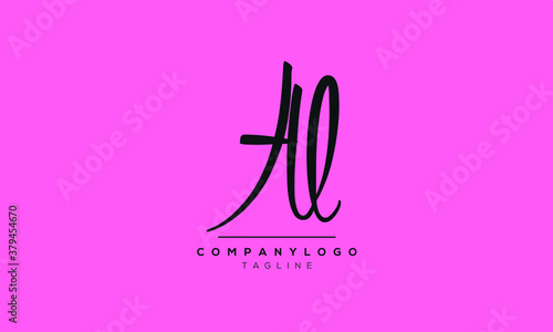 Alphabet letters Initials Monogram logo AL,LA A and L