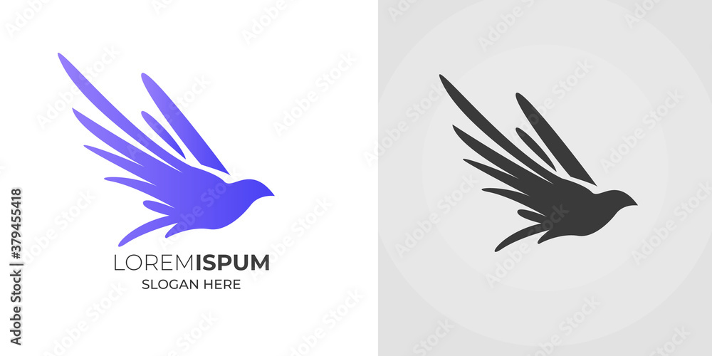 Obraz premium Eagle logo design vector illustration.Eagle logo design template 