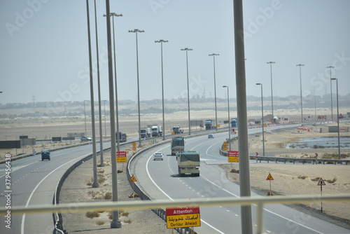 A view from Abu Dhabi - Al Ain truck road.UAE.12.09.2020.