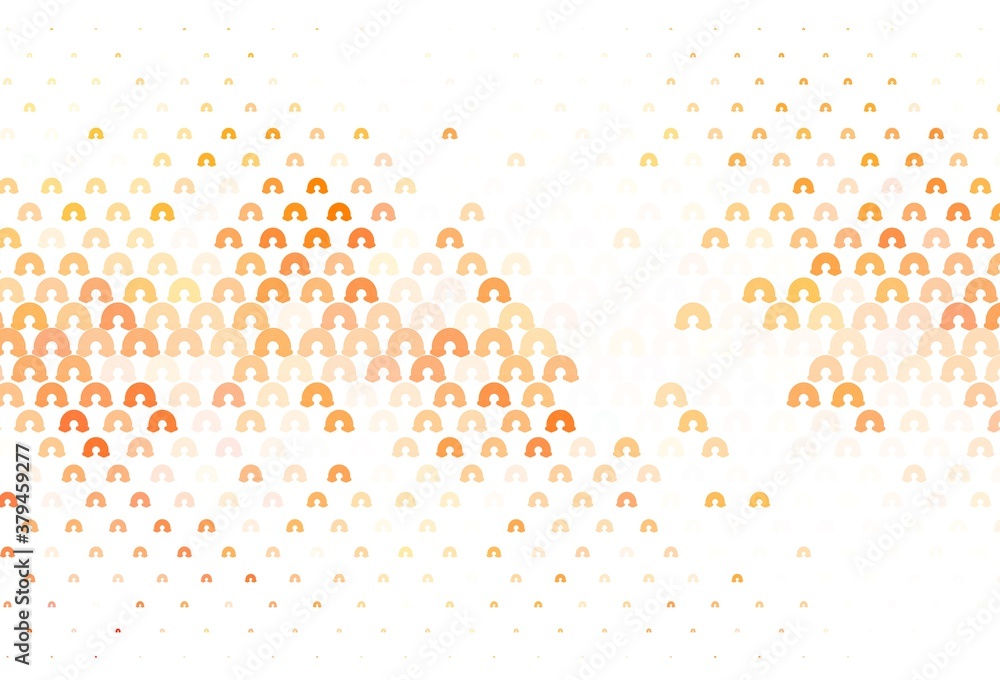 Light Orange vector pattern with rainbow elements.