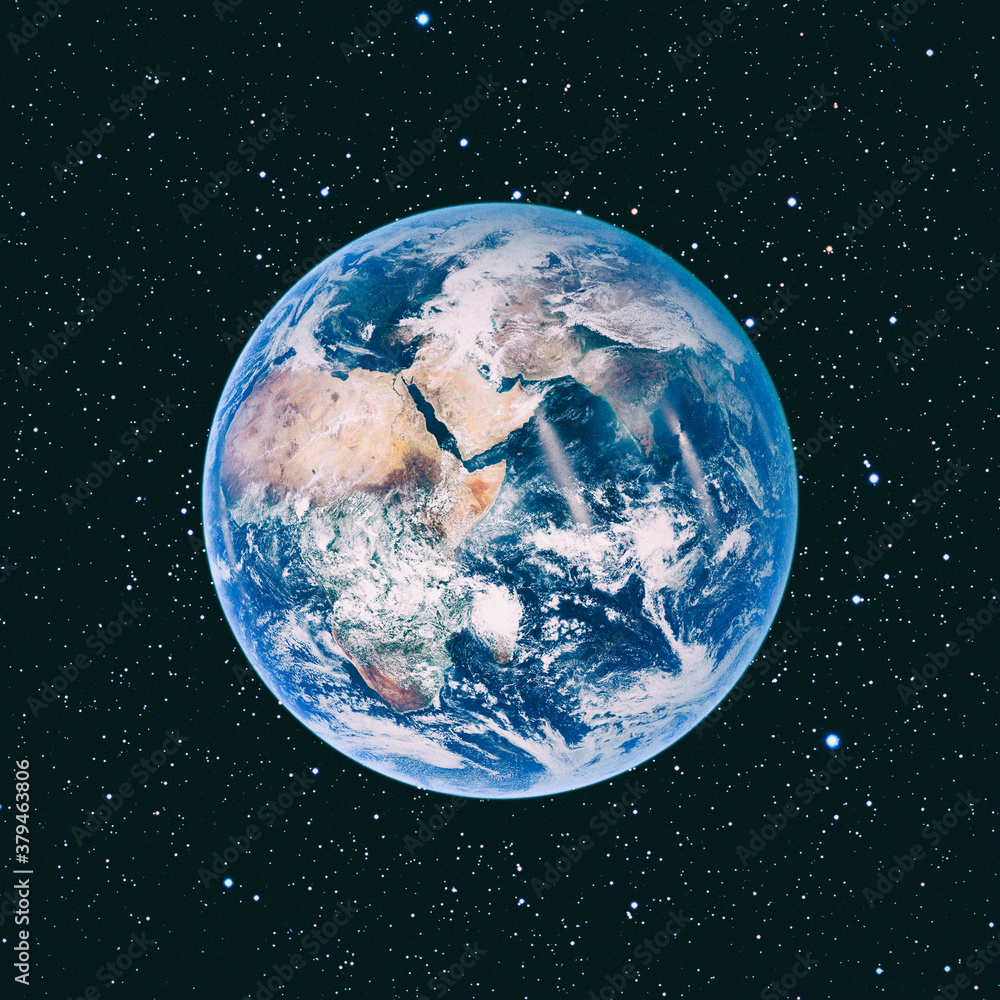 Naklejka premium Planet earth in space, full planet. The elements of this image furnished by NASA.