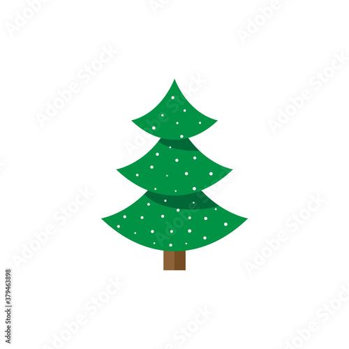Tree Merry Christmas Icon Isolated Vector esp 10