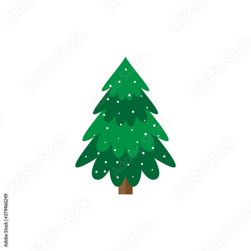 Tree Merry Christmas Icon Isolated Vector esp 10