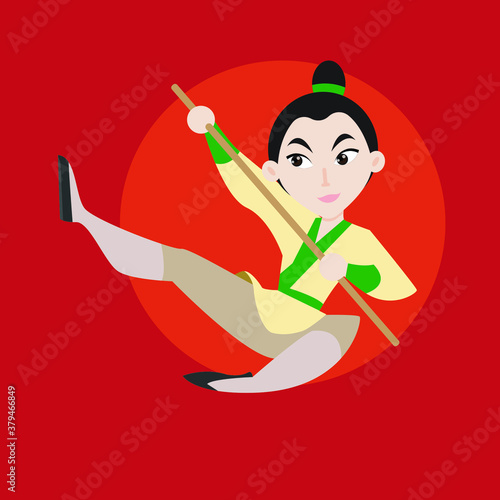 Carta da parati Mulan in the image of a guy