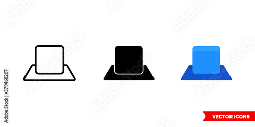 Dock icon of 3 types color, black and white, outline. Isolated vector sign symbol.