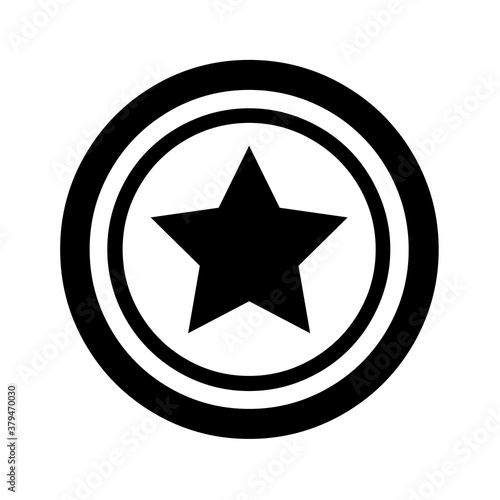 Star in a double circle icon
