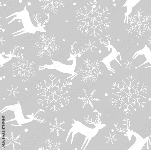 Seamless pattern with the image of forest animals, deer. esp 10