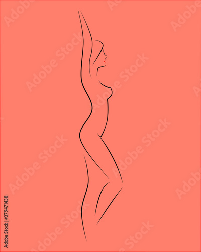 Full figured woman silhouette icon vector