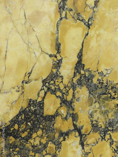 Yellow Siena Marble stone wall detail